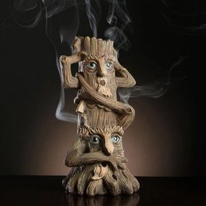 Hear No Evil See No Evil Speak No Evil Tree Cone Incense Burner